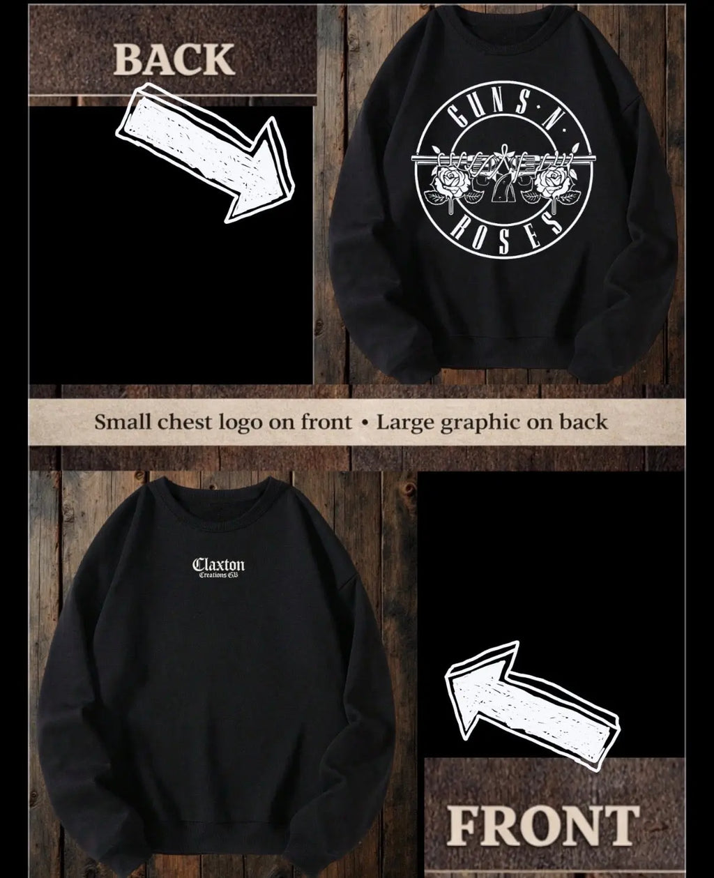 ClaxtoncreationsGB-Rock band collection sweater