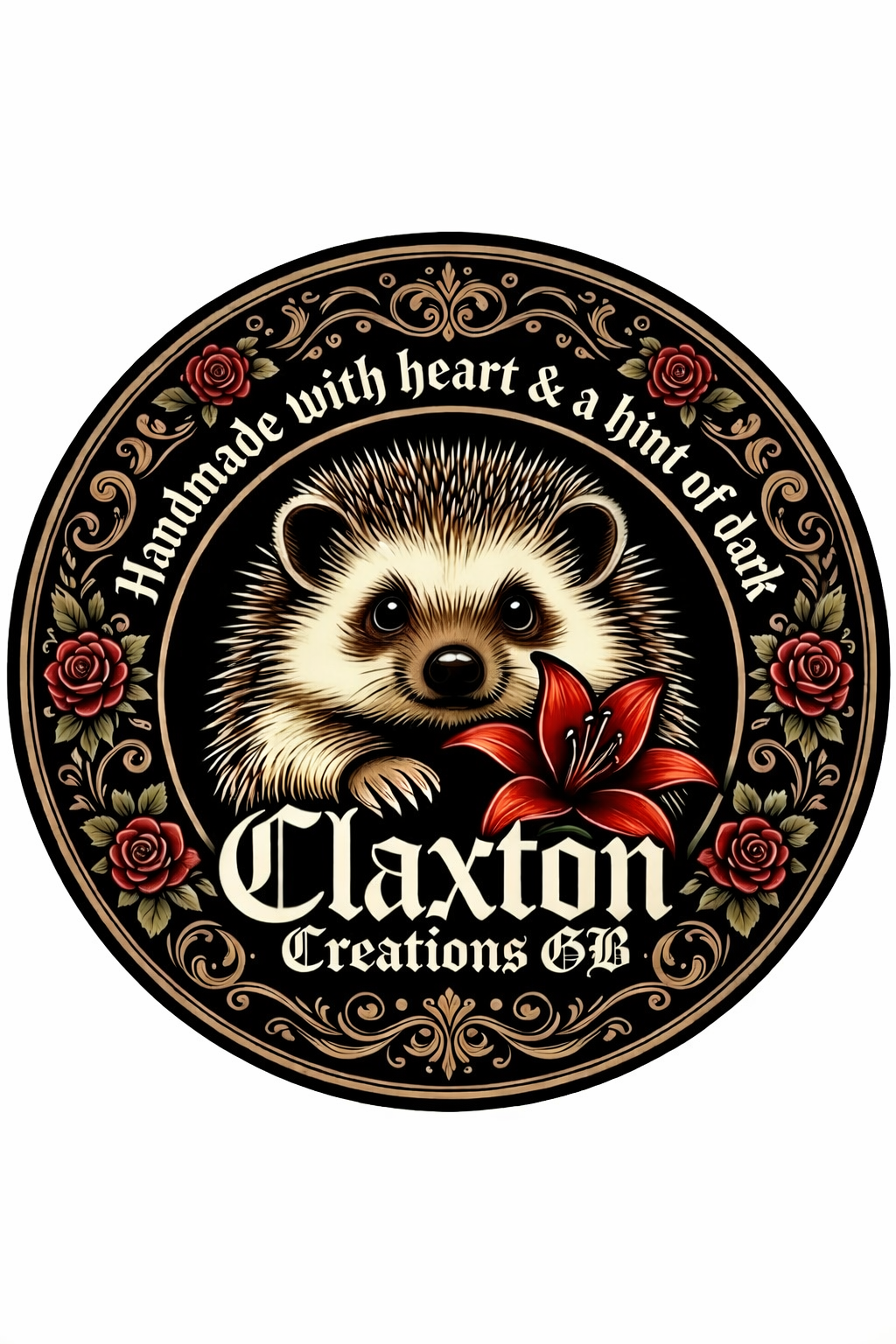 Claxton Creations GB -Customised Collection logo Black Tee