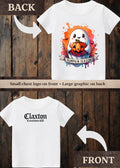 Tiny terror Tee- cute baby ghost 👻 pumpkin 🎃 season bright watercolour