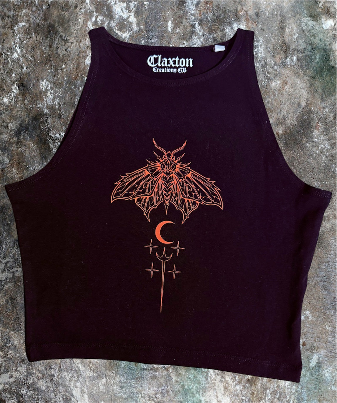 The Blood Red Moth- racer cropped Tee