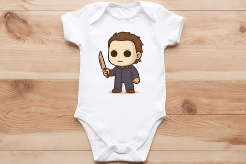 Chibi Horror- Michael Myers baby vest🖤🦔 Claxton Creations GB