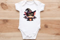 Witchy bat pup🦇 baby vest🖤🦔 Claxton Creations GB
