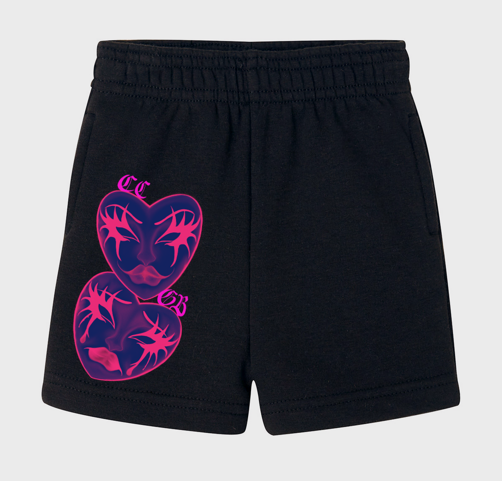 Twisted Mini Hearts 💖kids CCGB black Co-ord T-shirt & shorts set🖤 (Copy) Claxton Creations GB