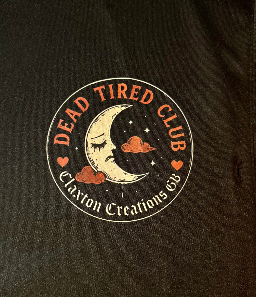 Dead Tired Club Soft Black Women’s PJs Set🌙