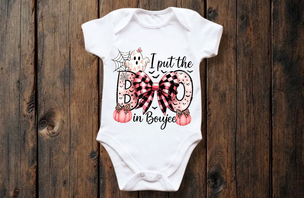 Tiny terror Tee- I put the boo in boujee🎀