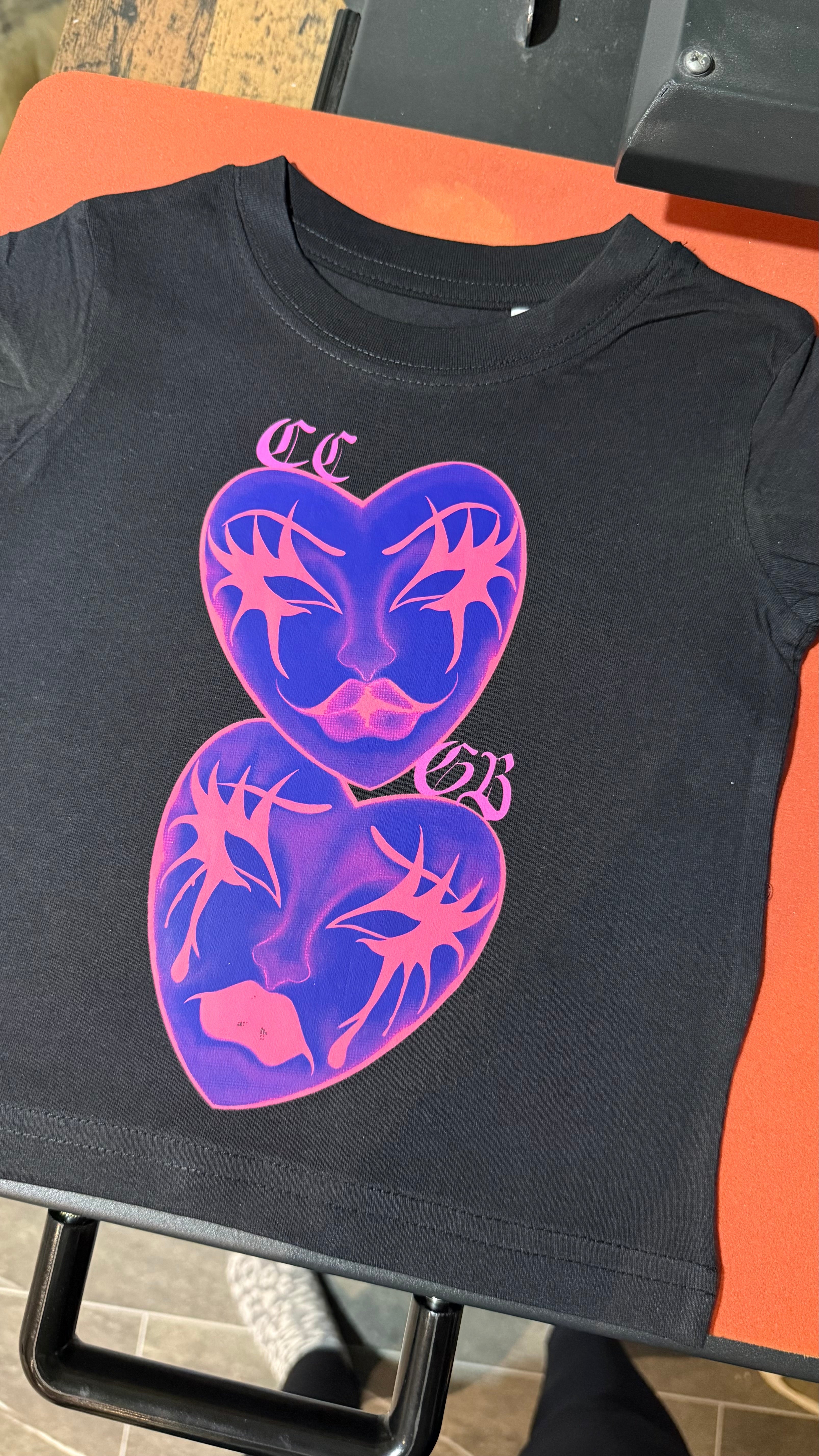 Twisted Mini Hearts 💖kids CCGB black Co-ord T-shirt & shorts set🖤 (Copy) Claxton Creations GB