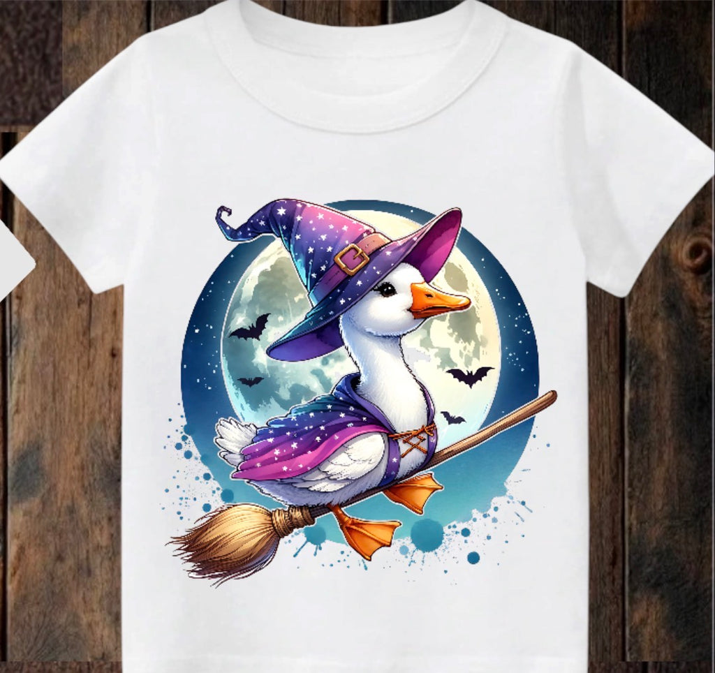 ClaxtoncreationsGB- Tiny terror Tee, witchy 🧙‍♀️ duck 🦆