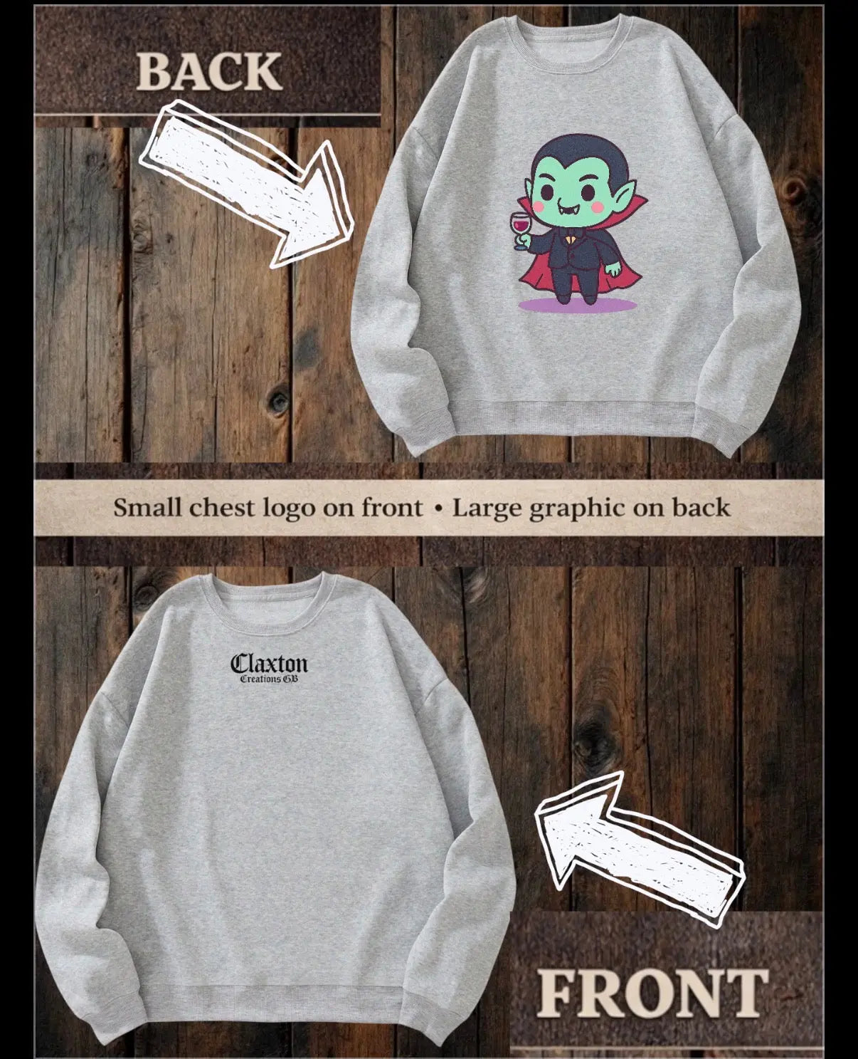 ClaxtoncreationsGB- Chibi Horror sweater Claxton Creations GB