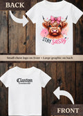 Tiny terror Tee- stay sassy highland cow