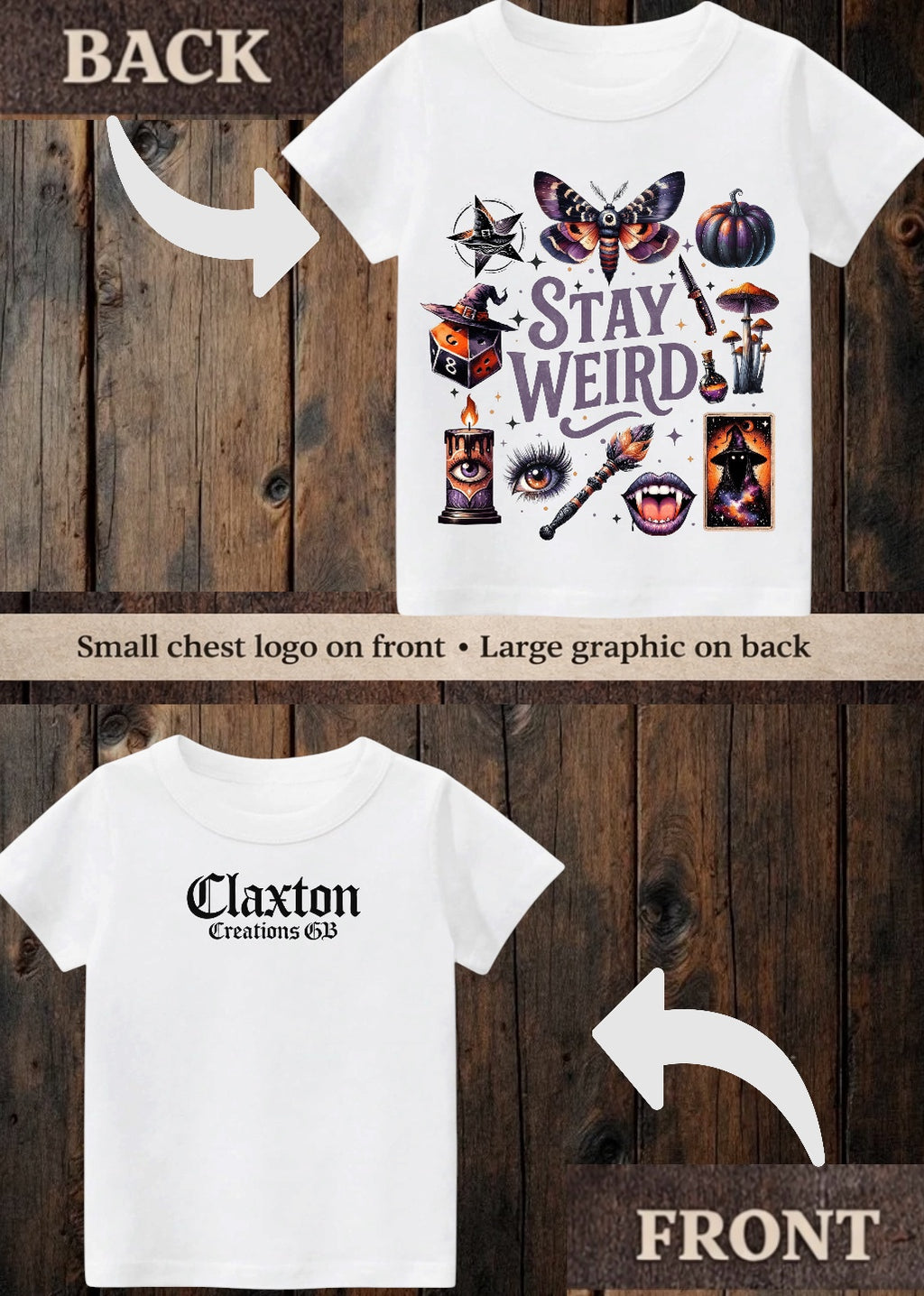 Tiny terror Tee- stay weird ✨ whimsical Halloween 🎃
