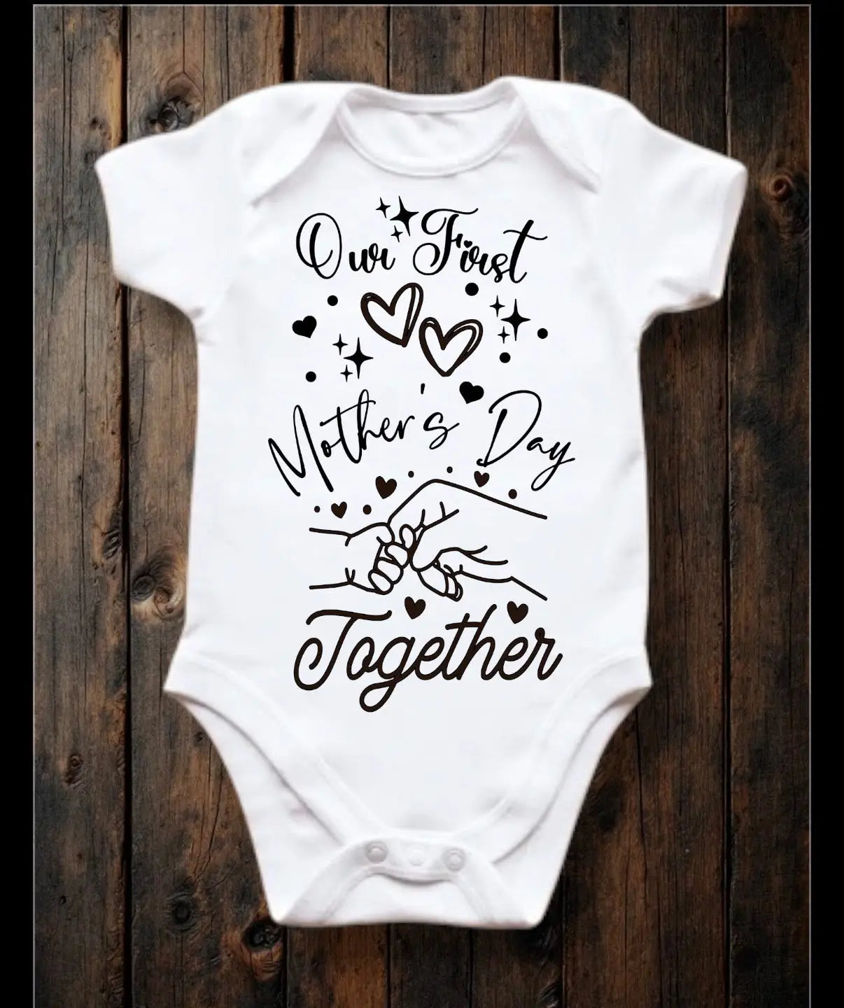 MOTHERS DAY- Our first Mother’s Day together❤️baby vest🖤🦔 Claxton Creations GB