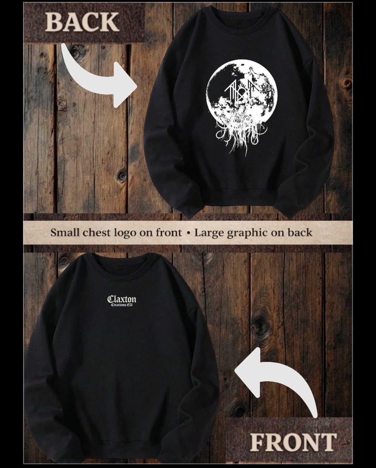 ClaxtoncreationsGB-Rock band collection sweater Claxton Creations GB