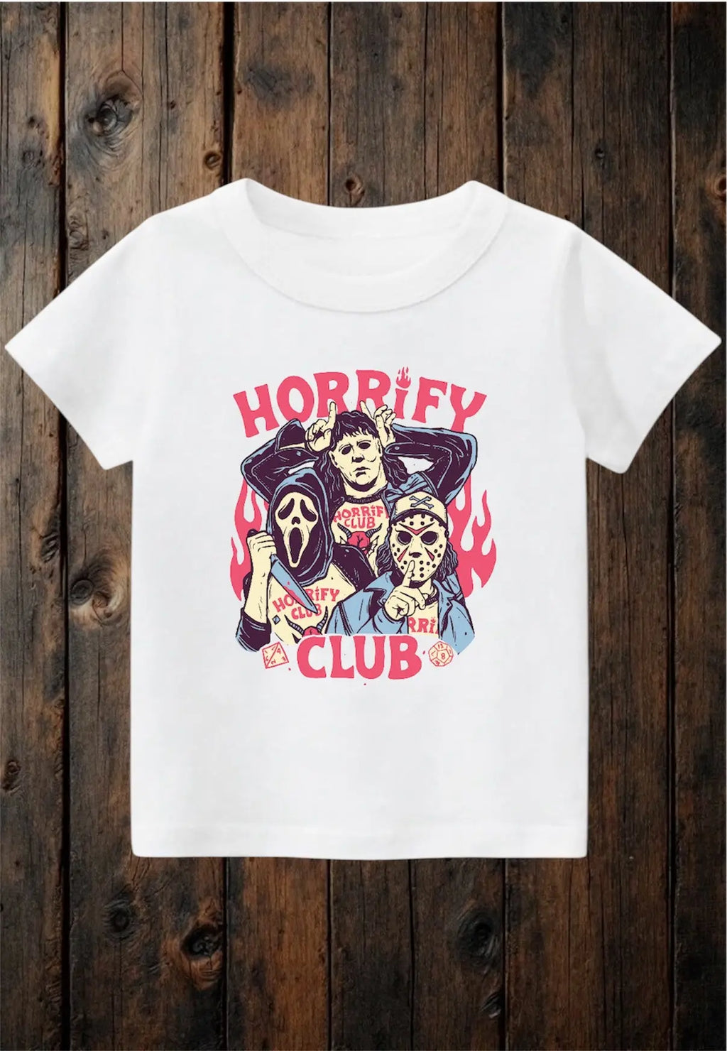 Tiny terrors- Horrify Club-white Tee Claxton Creations GB