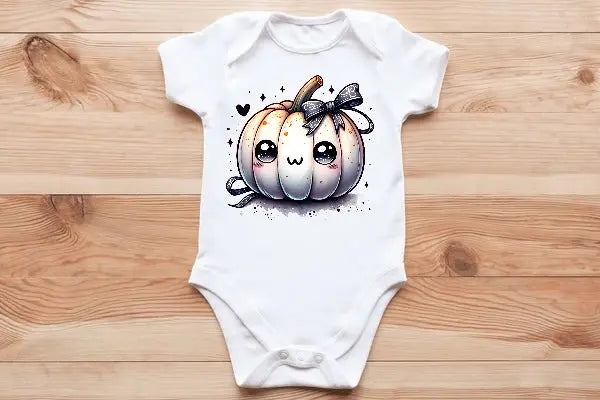 Snowbell pumpkin 🎃 baby vest🖤🦔 Claxton Creations GB