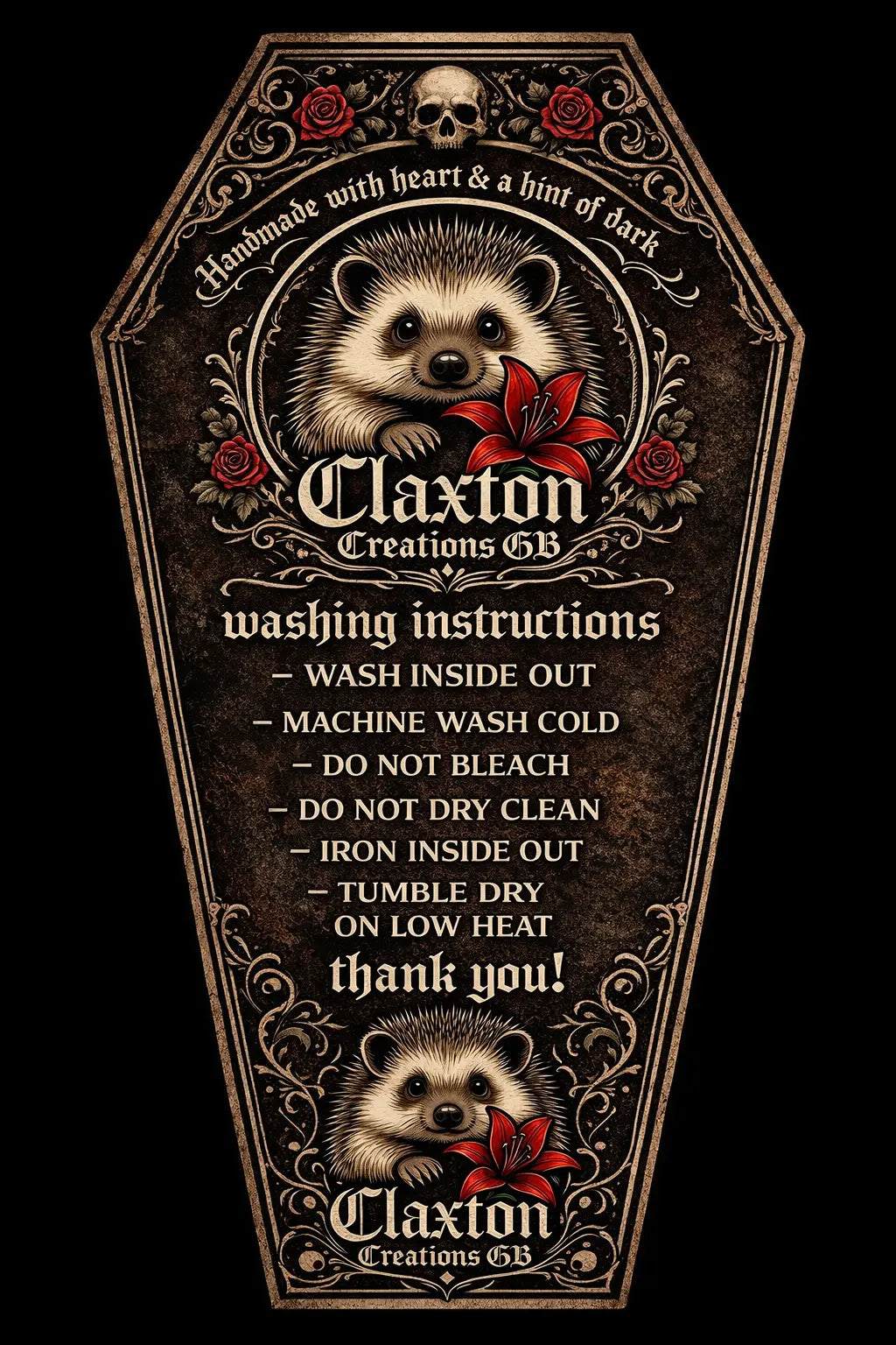 Tiny terrors- Rockband collection vest Claxton Creations GB