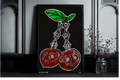 🍒⛓️ The Chained Cherries 🖼️- Poster print CCGB (UNFRAMED) Claxton Creations GB