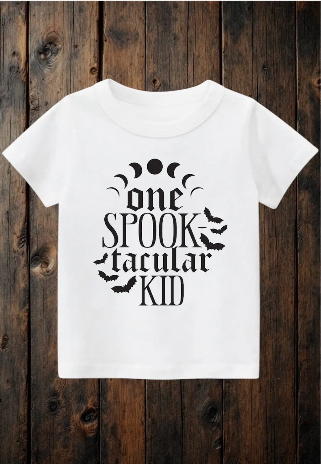 Tiny terrors- One spook-tacular kid- white Tee Claxton Creations GB