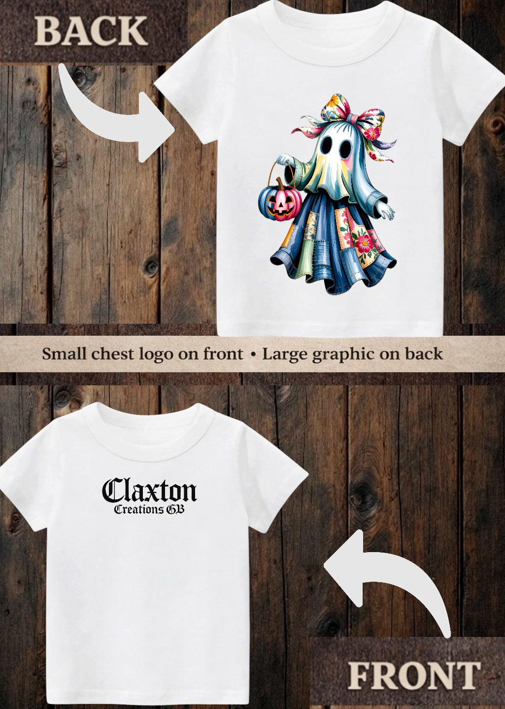 Tiny terror Tee- floral 💐 girlie ghost 👻 patchwork #3
