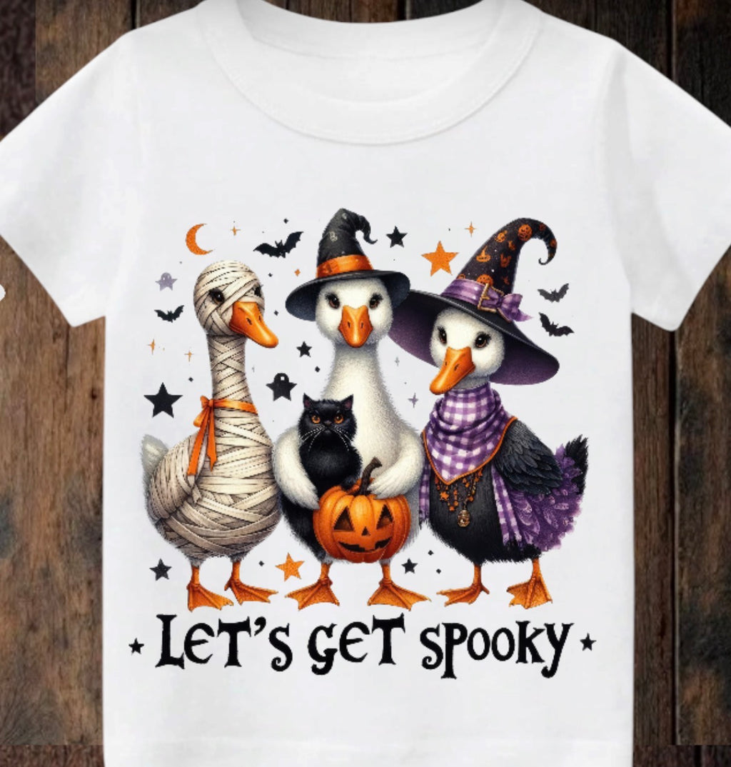 ClaxtoncreationsGB- Tiny terror Tee- let’s get spooky 👻 ducks 🦆