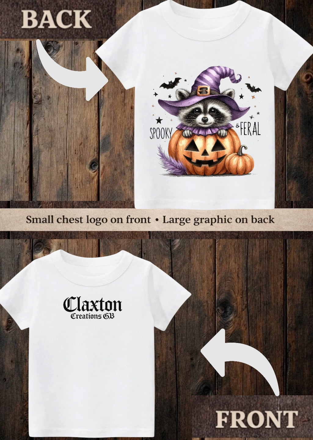 Tiny terror Tee- spooky & Feral 🎃 raccoon