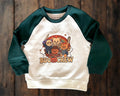 Child Boo🎃Crew print spooky green & white sweater Claxton Creations GB