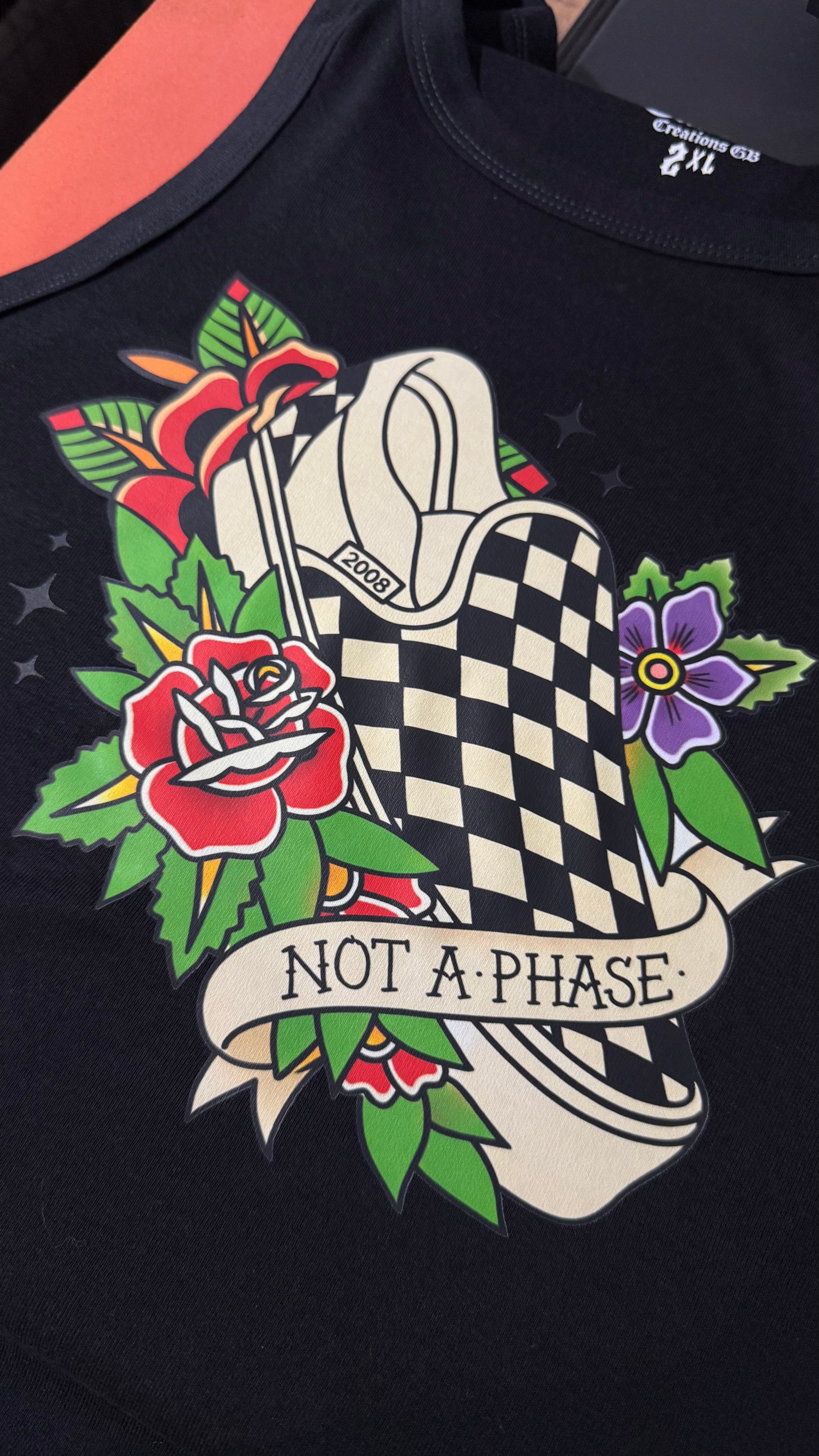 Not a Phase Crop Tank Tee🖤 Claxton Creations GB