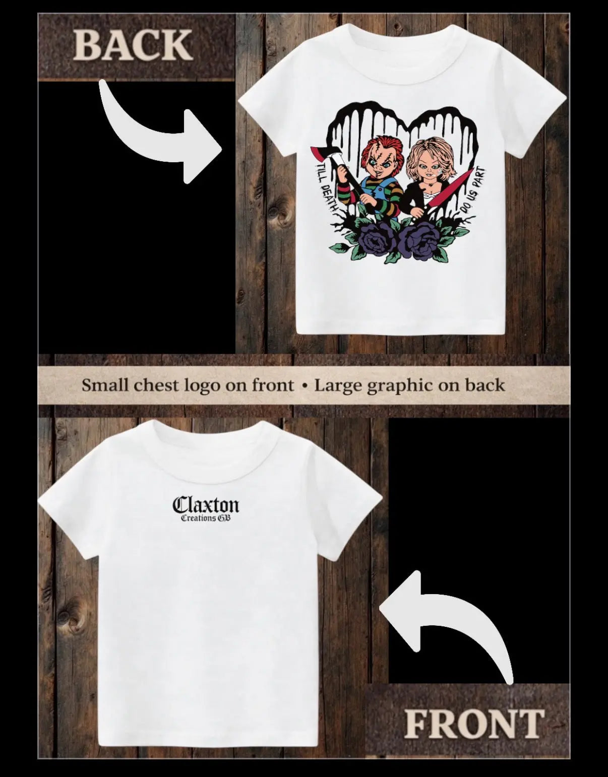 ClaxtoncreationsGB- Till death do us part🔪🖤 Tee Claxton Creations GB
