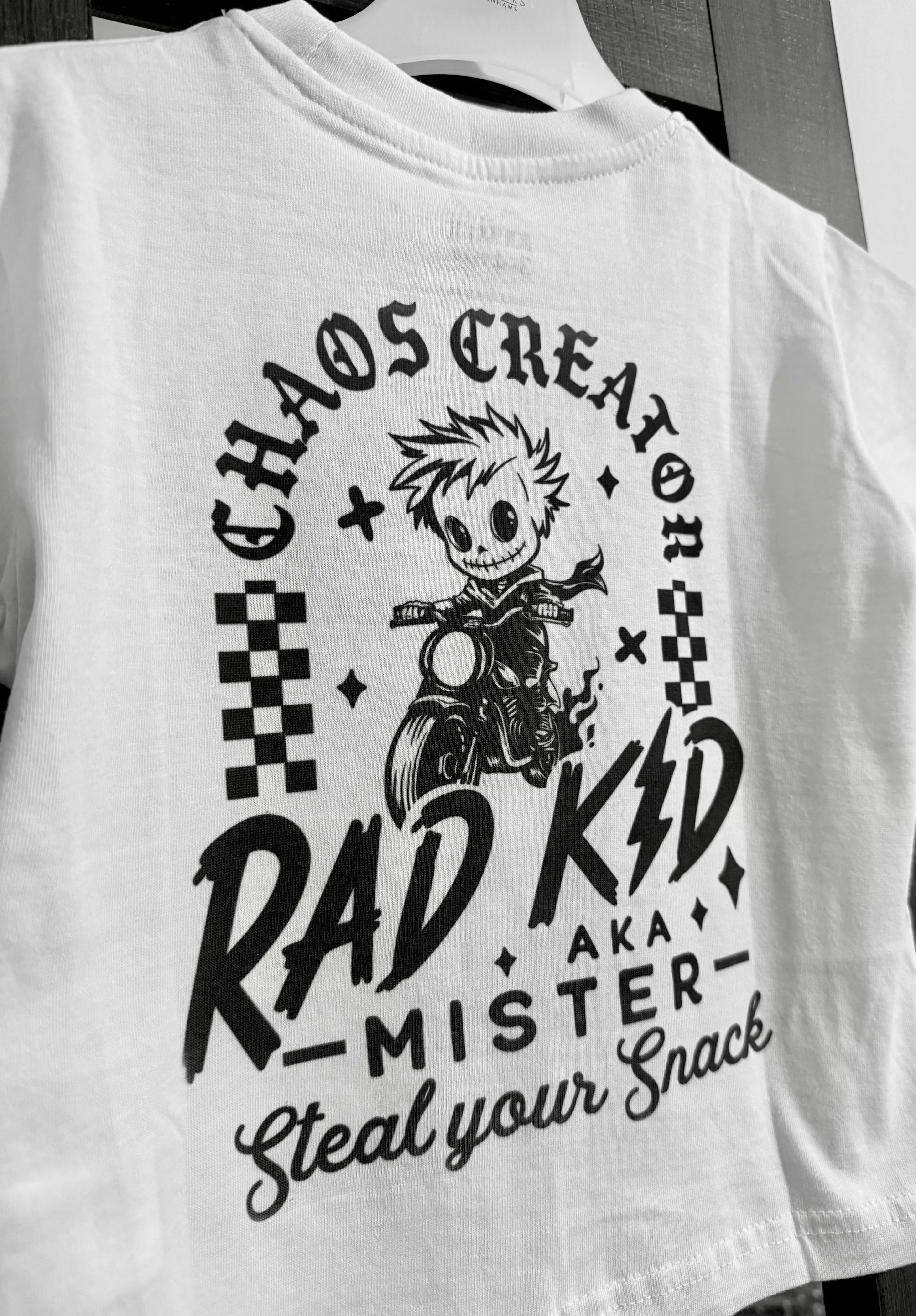Child Chaos Creator white T-shirt🖤 Claxton Creations GB