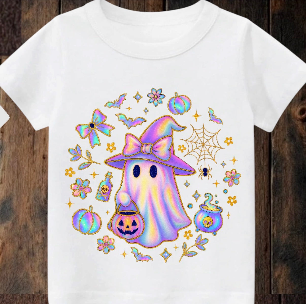 Tiny terror Tee- cute girl 🎀 ghost 👻 Halloween 🎃 #2