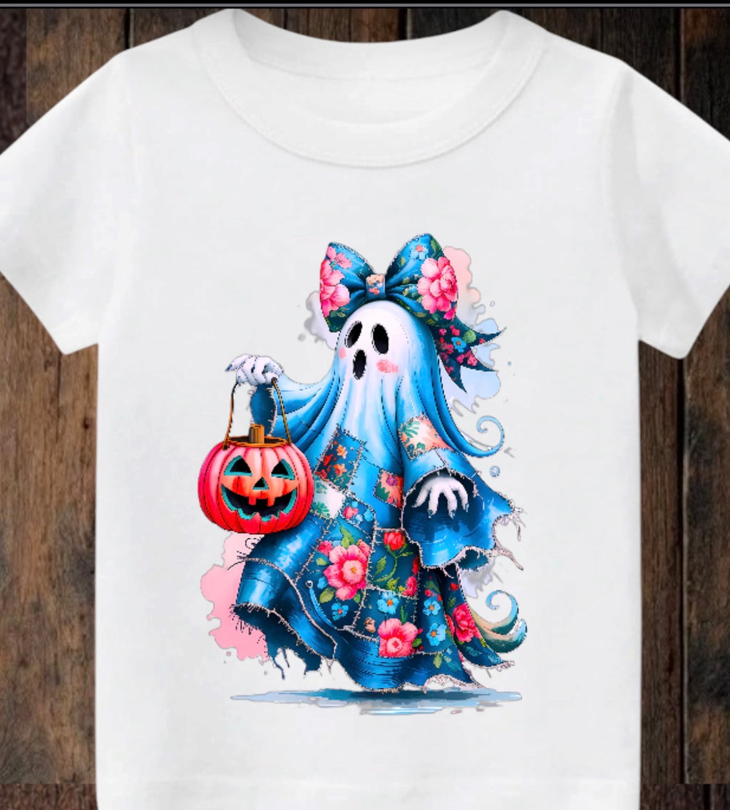 Tiny terror Tee- pretty patchwork girlie 🎀 ghost 👻