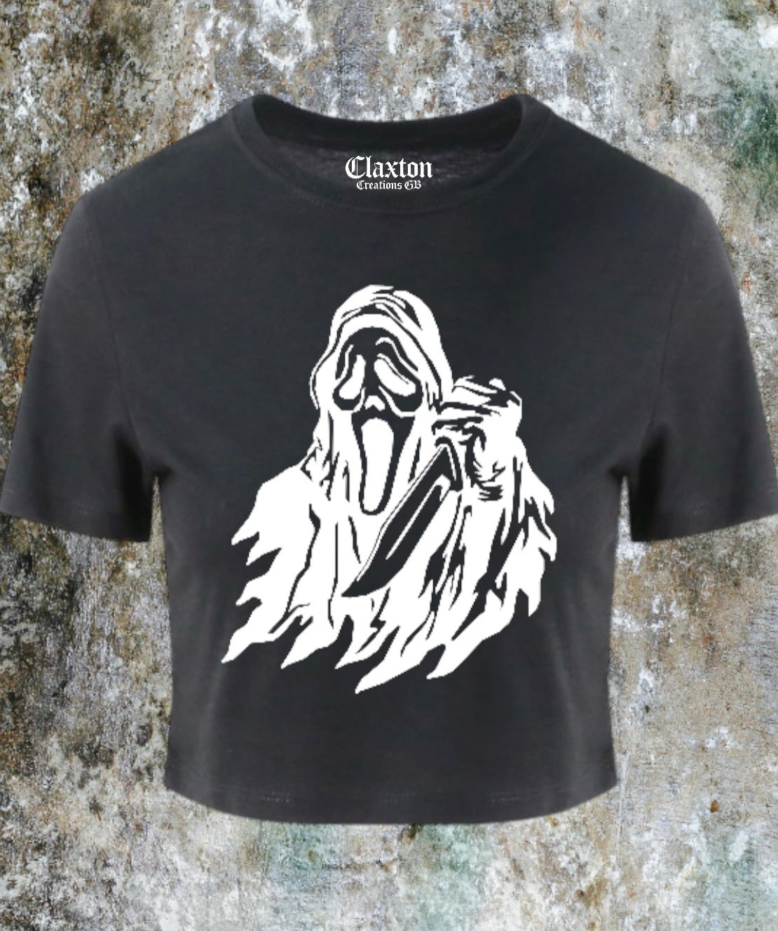 The Scream🔪Cropped Tee Claxton Creations GB