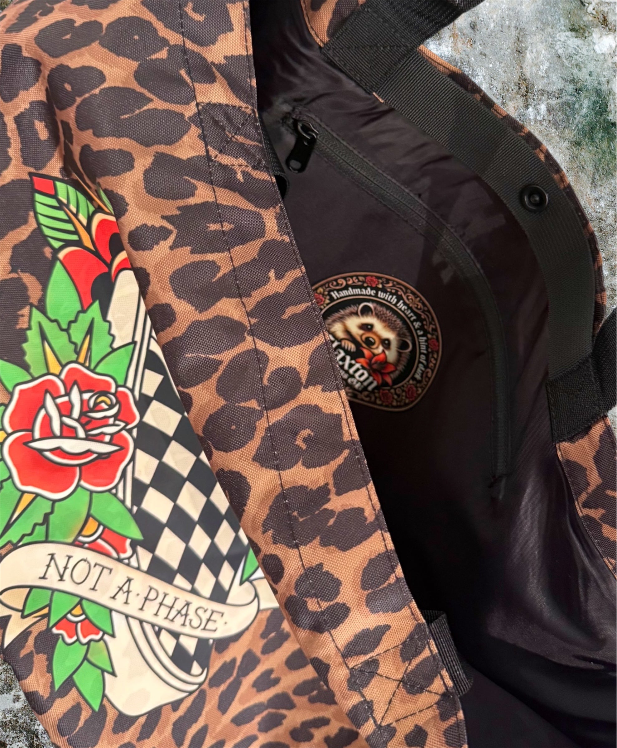 Not A phase🖤 Leopard print🐆 tote- Claxton Creations GB Claxton Creations GB
