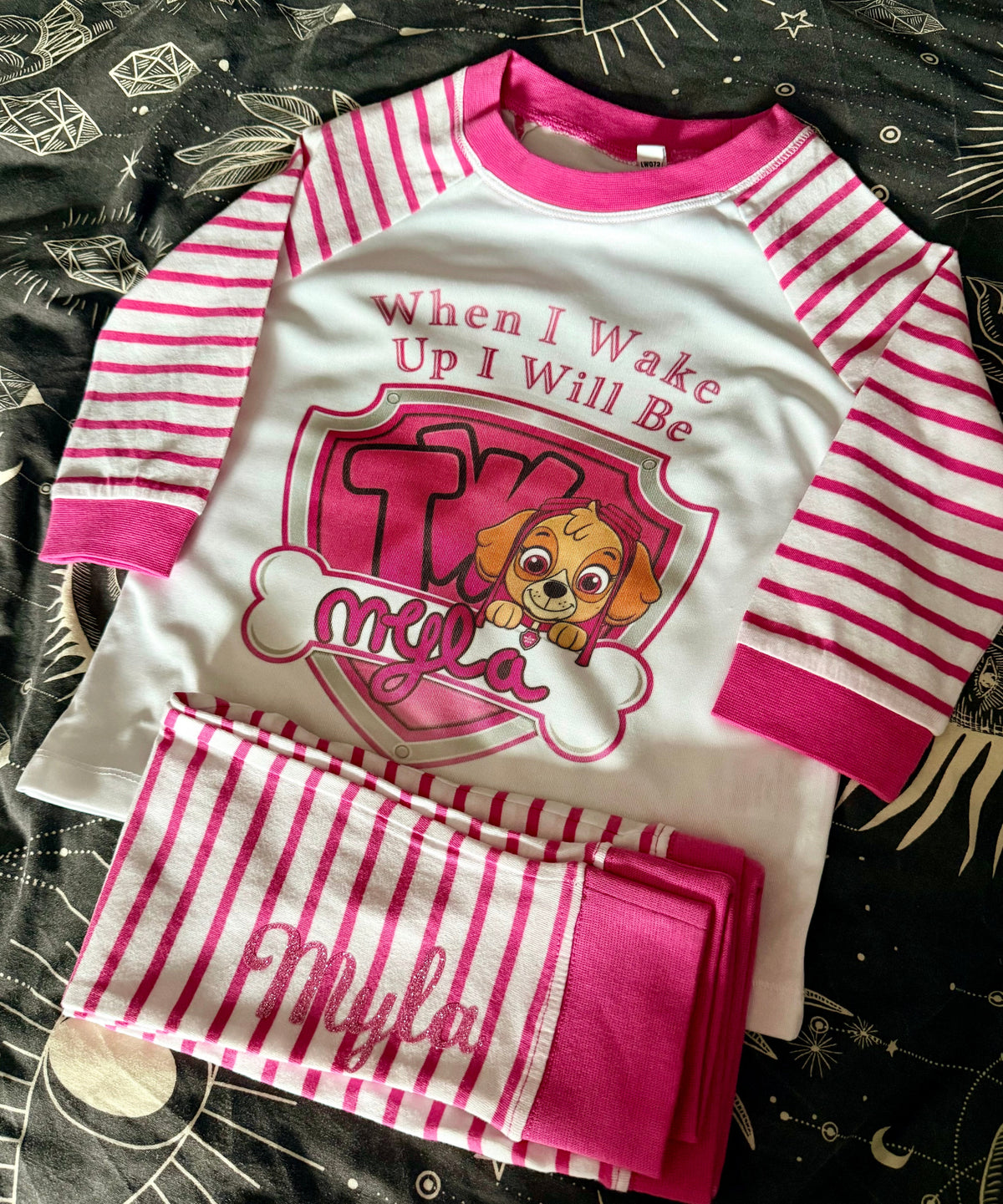 Kids Personalised Bday PJs 🖤💖 Claxton Creations GB