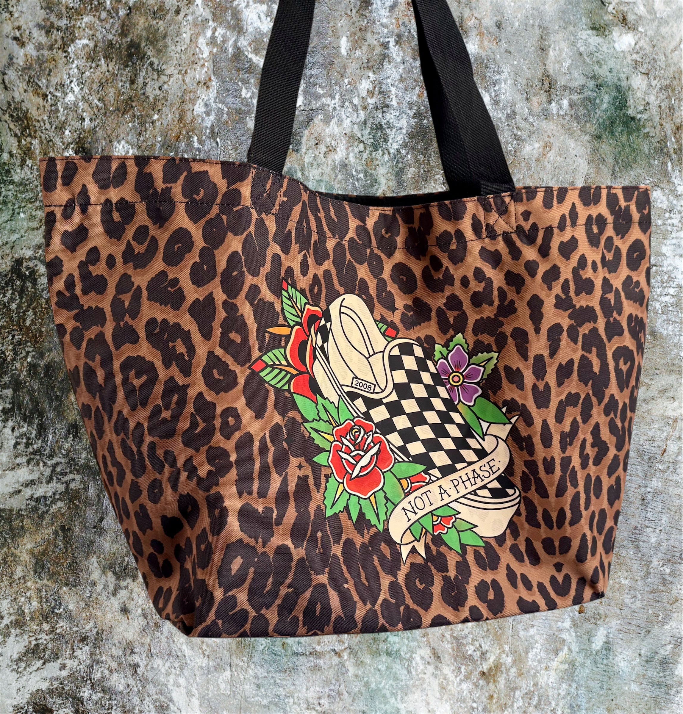Not A phase🖤 Leopard print🐆 tote- Claxton Creations GB Claxton Creations GB