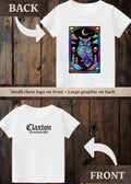 Tiny terror Tee- owl 🦉 oil-spill tarot card