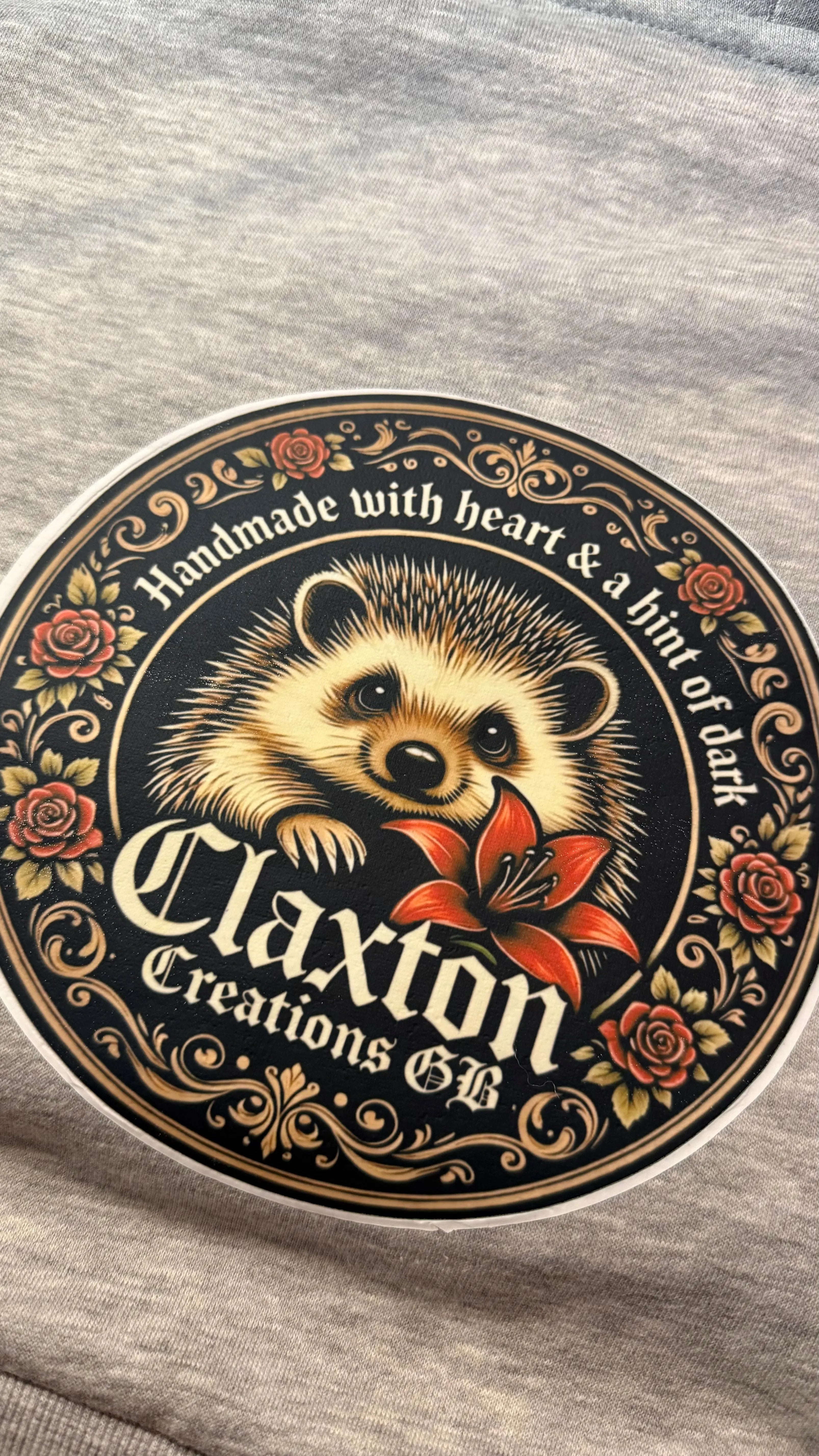 ClaxtoncreationsGB-kids gothic grey hoodie Claxton Creations GB