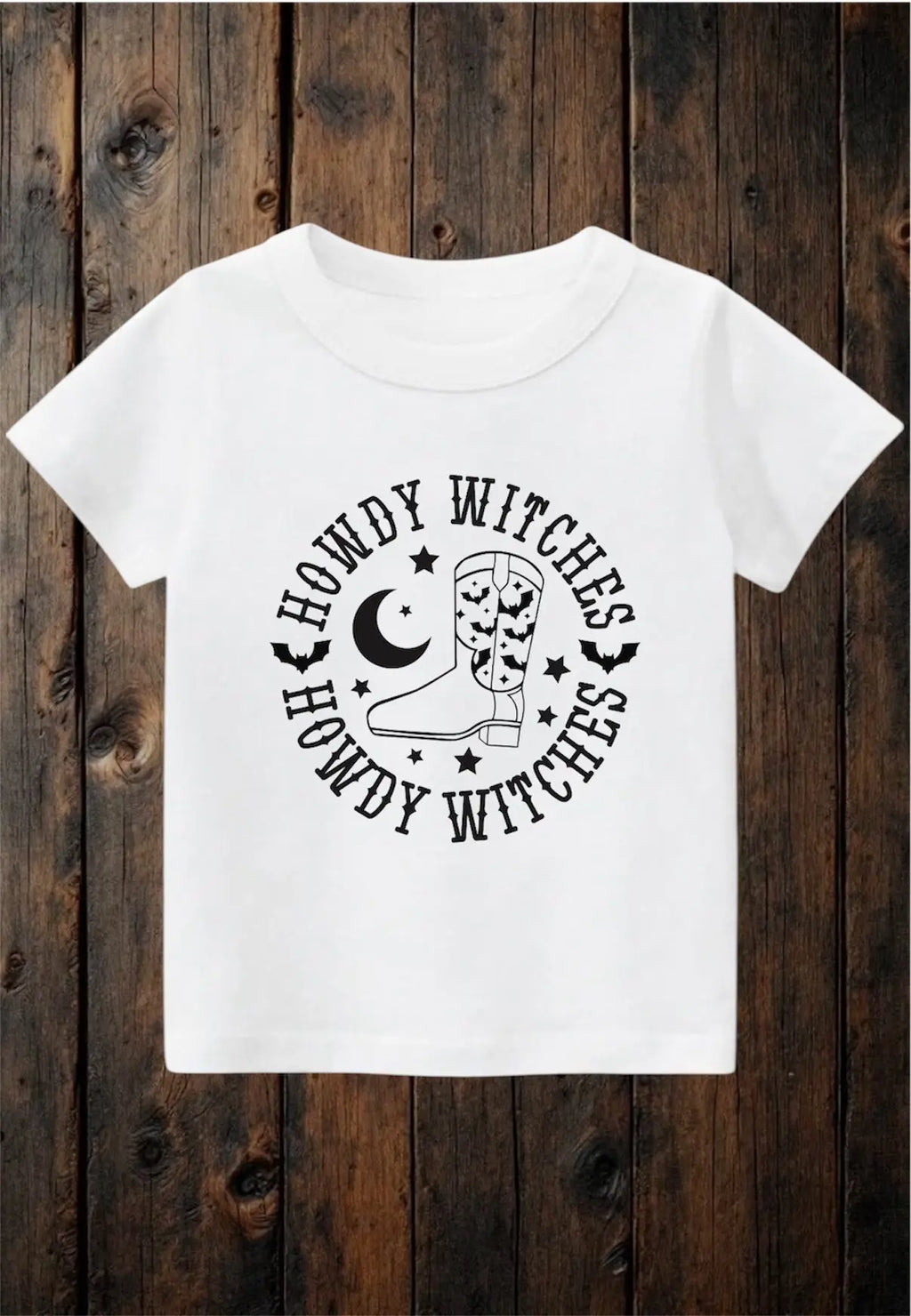 Tiny terrors- Howdy 🤠 Witches- white Tee Claxton Creations GB