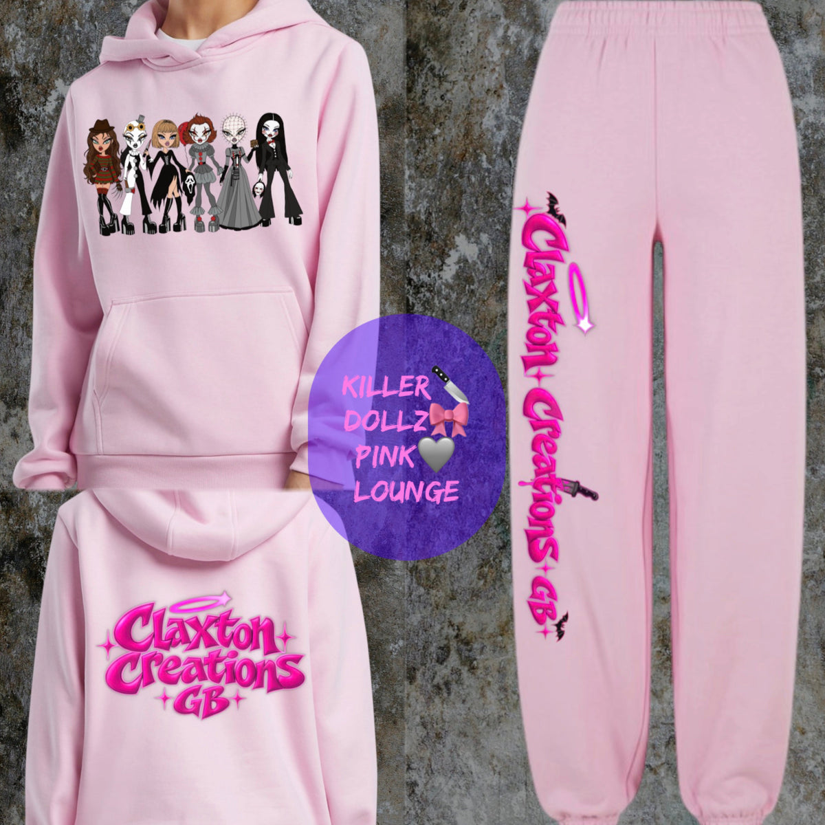 CCGB- Killer🔪 Dollz🎀 Women’s fluffy Hoodie Claxton Creations GB