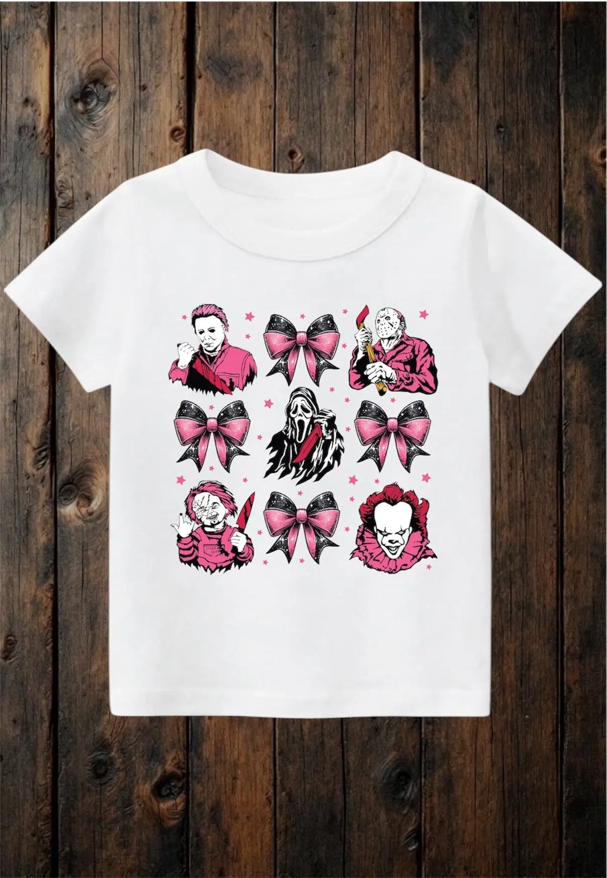 ClaxtoncreationsGB- Killers in pink-white Tee Claxton Creations GB