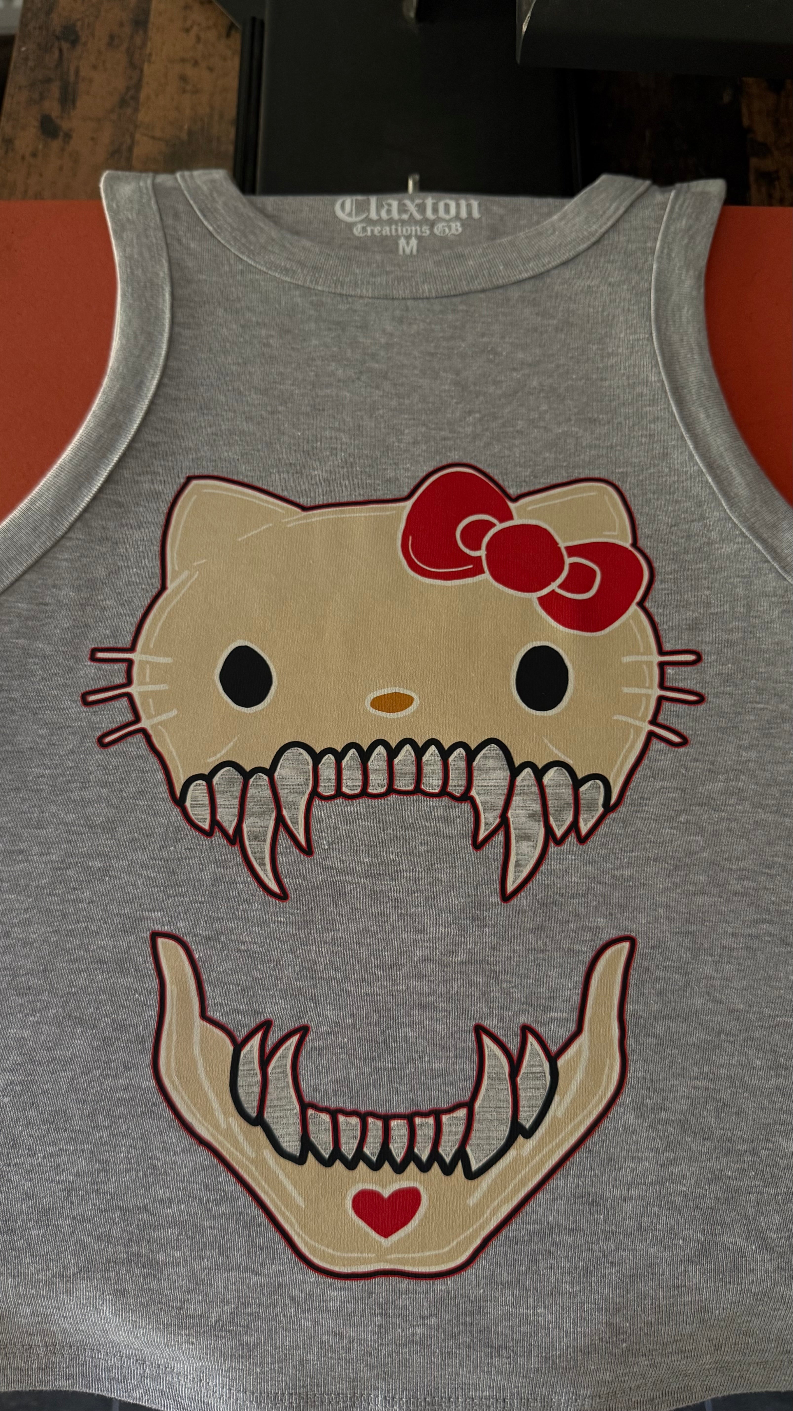 Killer🔪Kitty🐱 Crop Tank Tee Claxton Creations GB