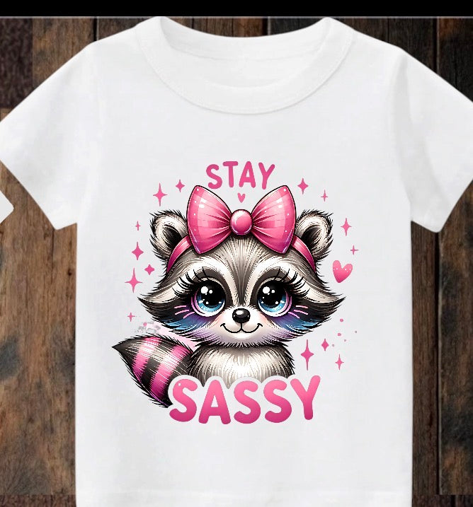 Tiny terror Tee- stay sassy raccoon