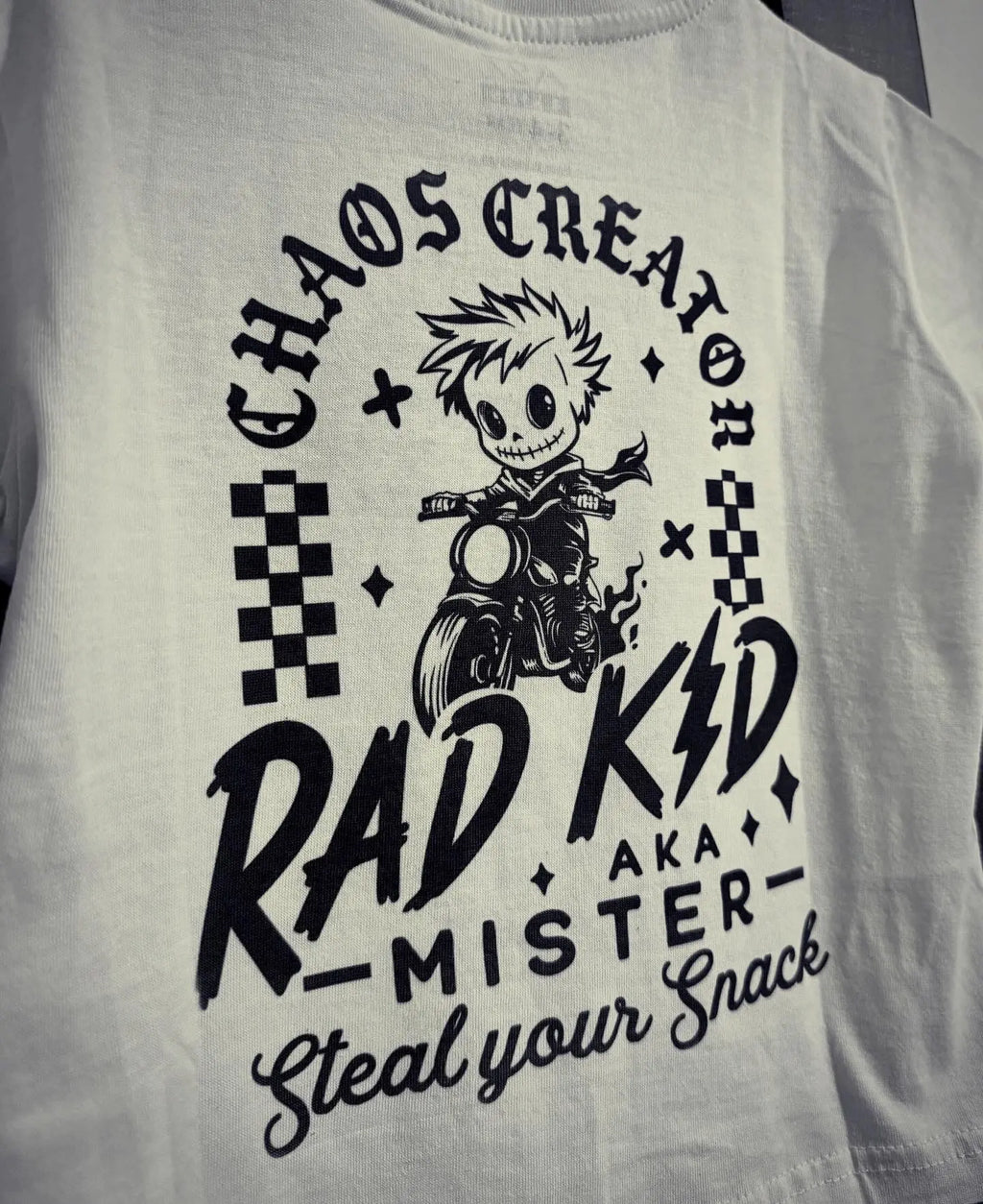 Child Chaos Creator white T-shirt🖤 Claxton Creations GB