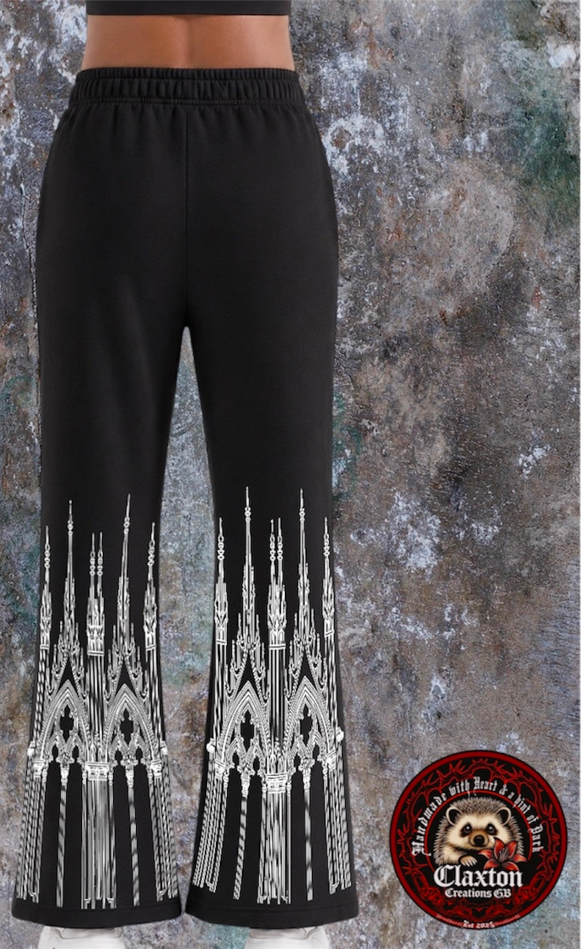 🖤 CCGB: CATHEDRAL COMFIES ⛪️WIDE LEG JOGGERS 🖤 Claxton Creations GB