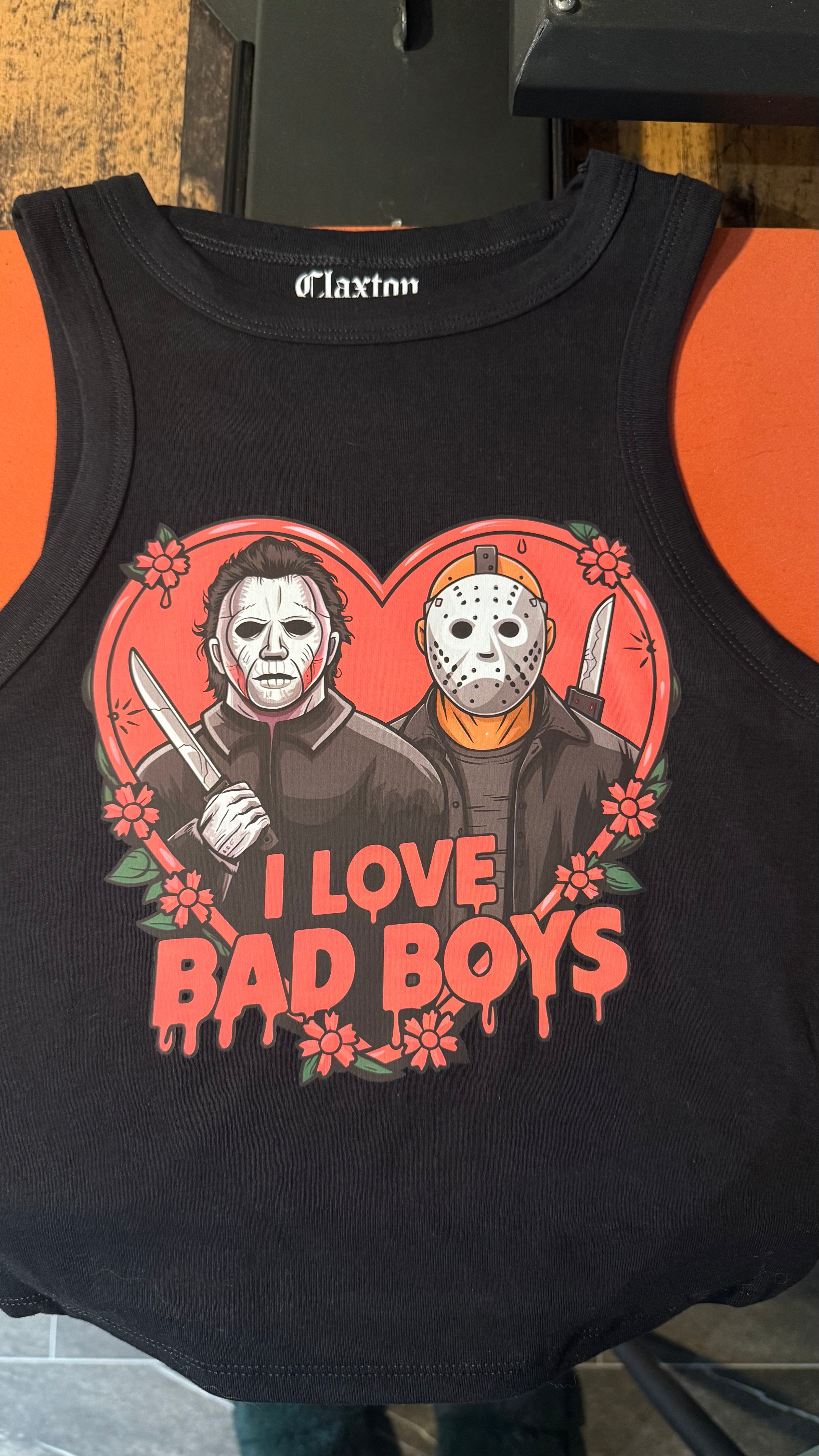 I love Bad Boys Crop Tank Tee❤️🔪 Claxton Creations GB