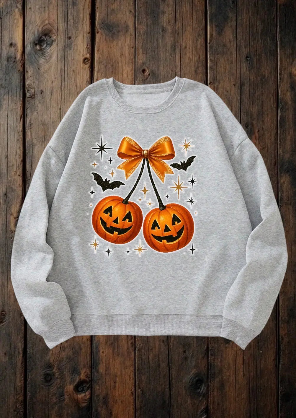Tiny terrors- Pumpkin 🎃 Cherries 🍒 Grey sweater Claxton Creations GB