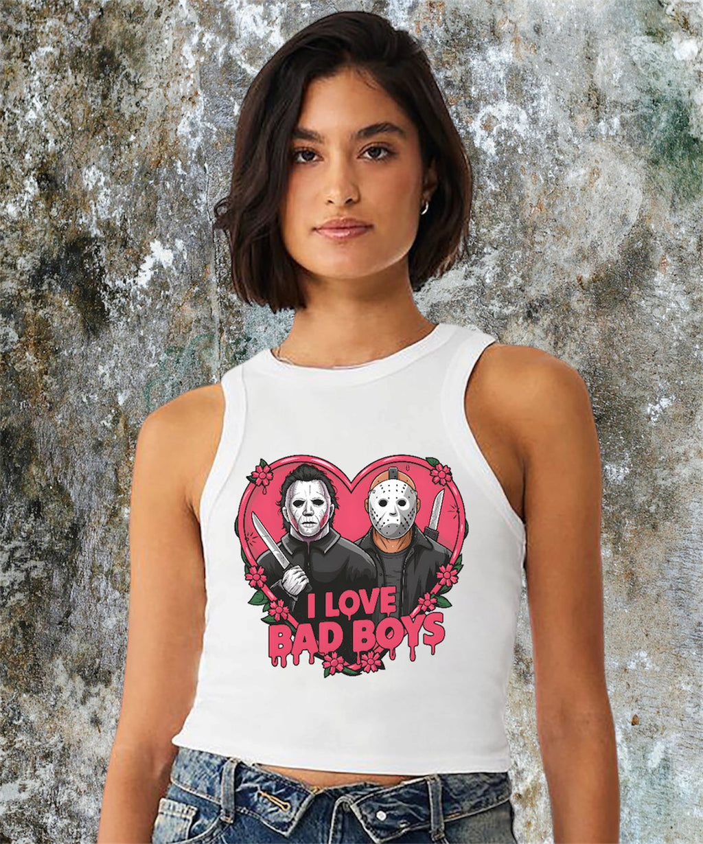 I love Bad Boys Crop Tank Tee❤️🔪 Claxton Creations GB