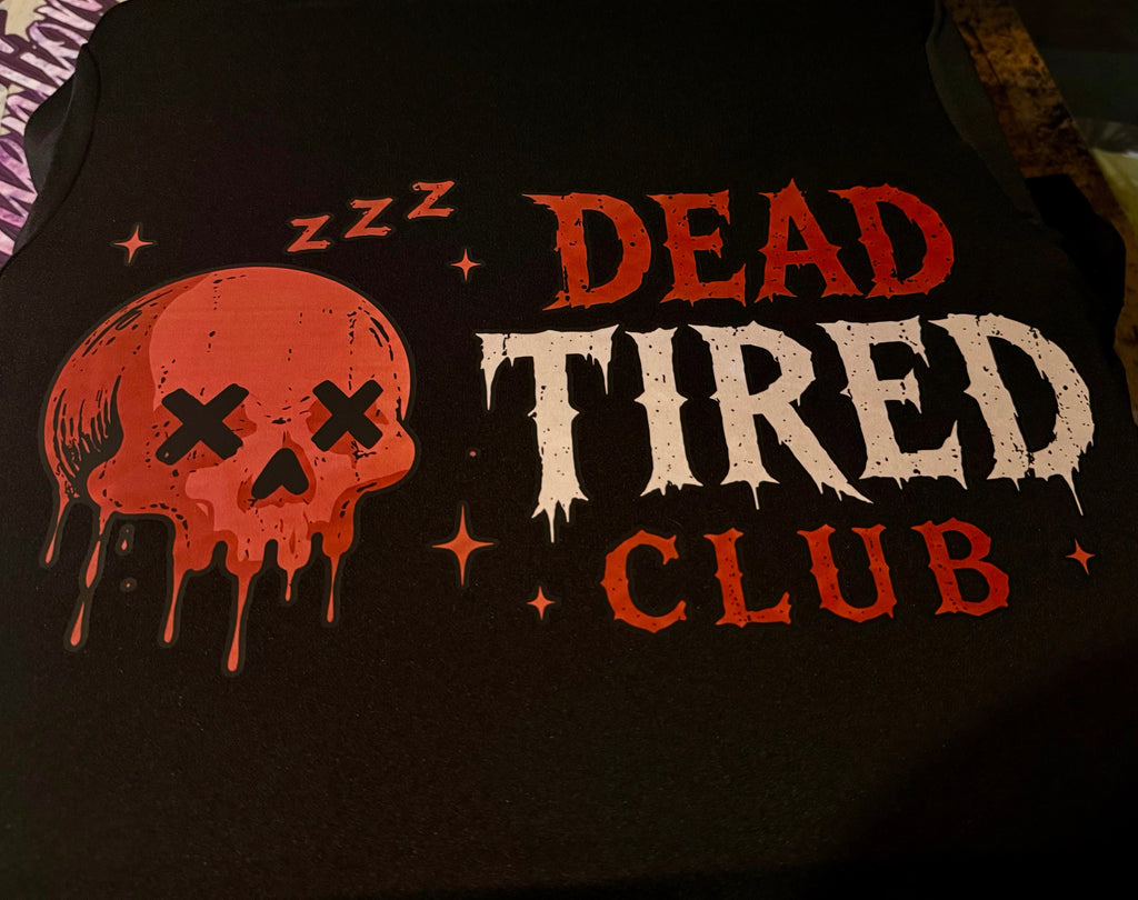 Dead Tired Club Soft Black Women’s PJs Set🌙