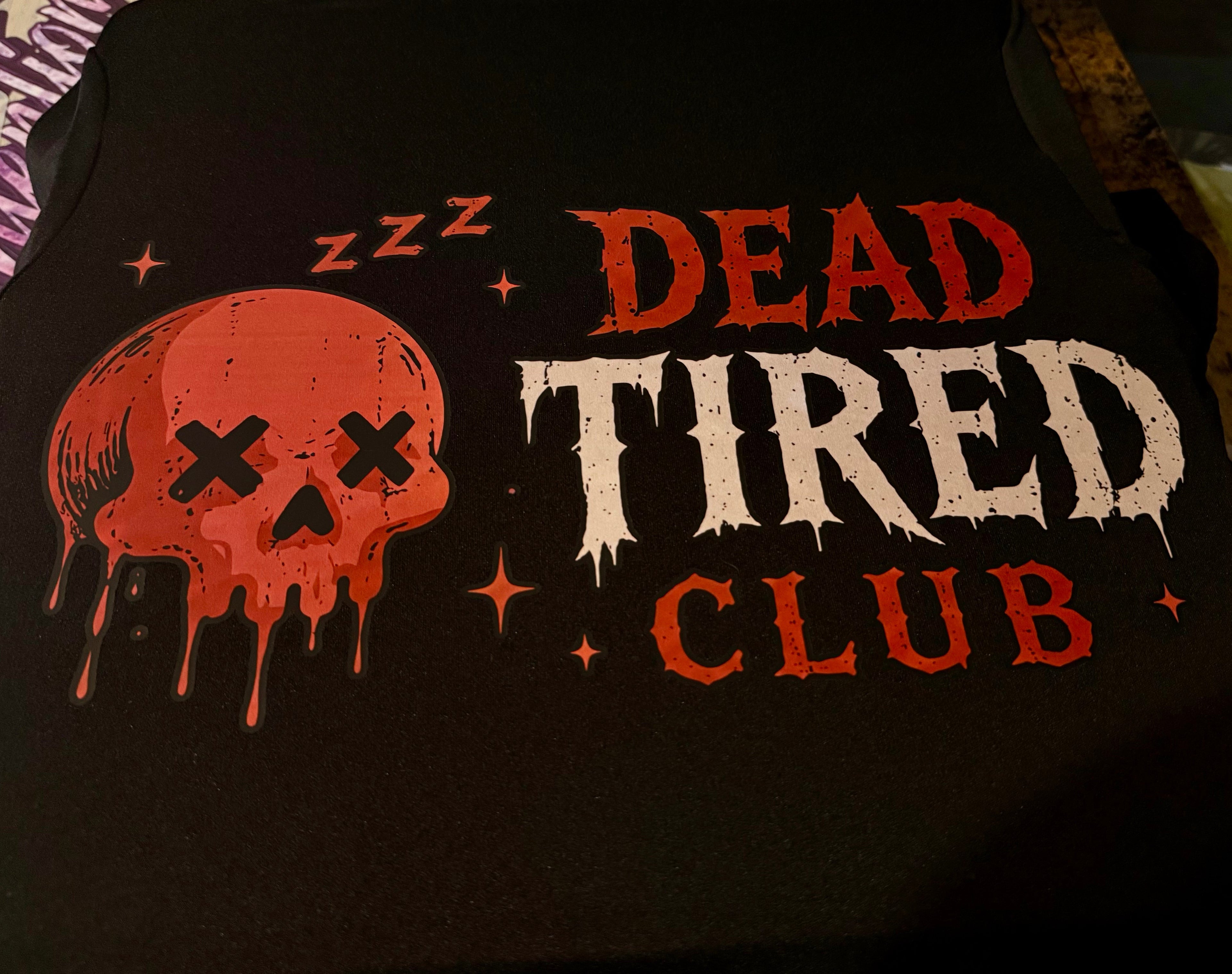 Dead Tired Club Soft Black Women’s PJs Set🌙