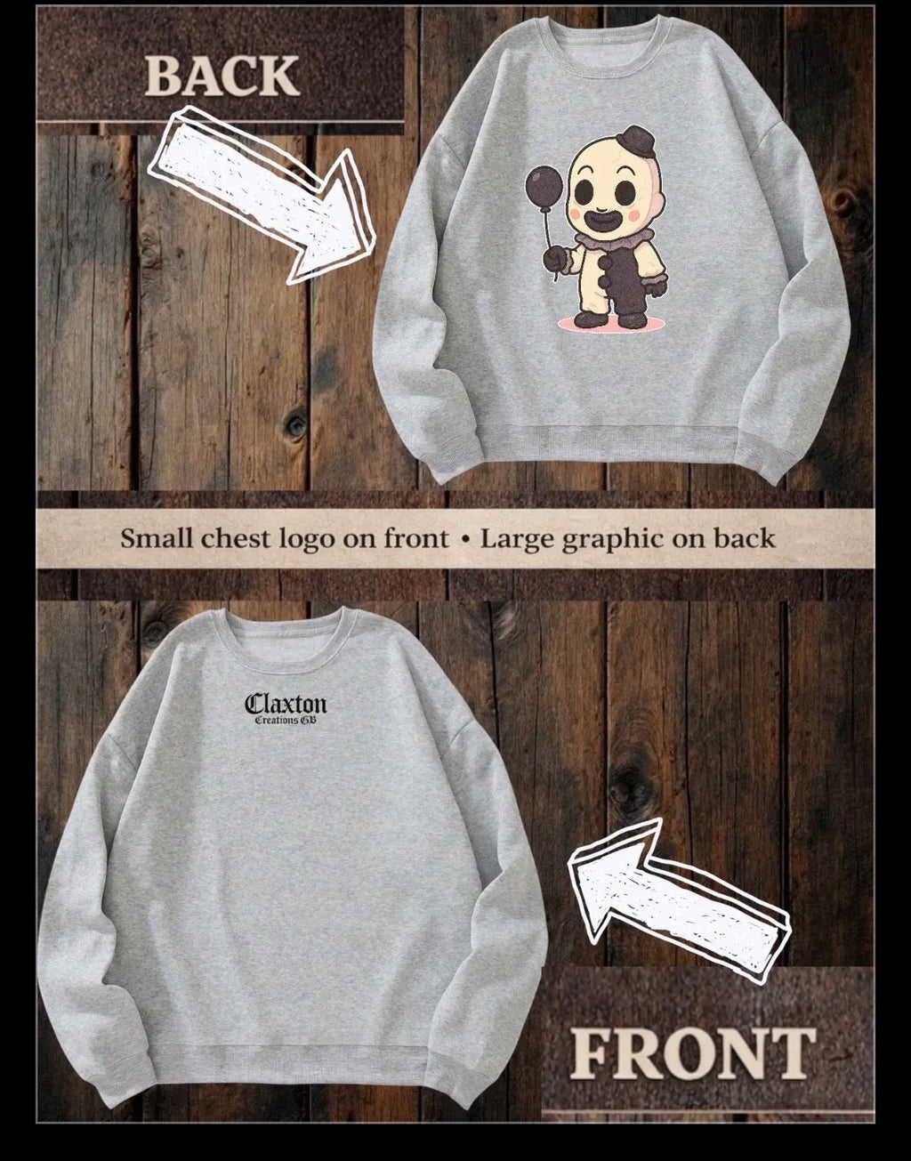ClaxtoncreationsGB- Chibi Horror sweater Claxton Creations GB