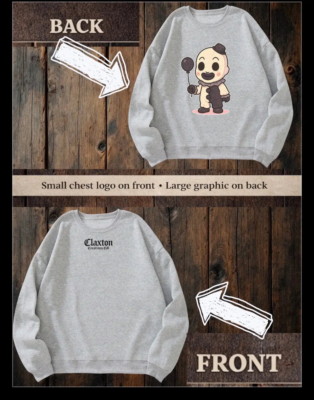 ClaxtoncreationsGB- Chibi Horror sweater Claxton Creations GB